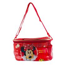 Bolsa Vermelha Térmica Lancheira Minnie 15x27x18cm - Disney