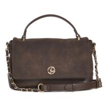Bolsa Via Marte Camurça Dark Brown B1-333-01 Bolsa Via Marte Camurça Dark Brown B1-333-01