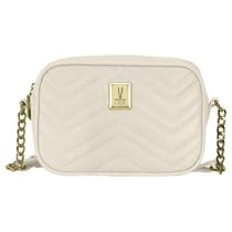 Bolsa Vizzano Feminina Transversal Tiracolo Pequena Alça Original Ombro Estilosa Casual Moda Sintético Couro Elegante Napa Waves Delicada Regulável