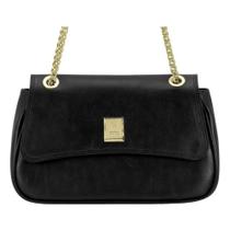 Bolsa Vizzano Napa Calf Preta Feminina Versatil - Bolsa Vizzano Napa Calf Preta Feminina Versatil -