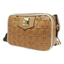 Bolsa Vizzano Tote Bicolor Camel e Branco Off Feminina -