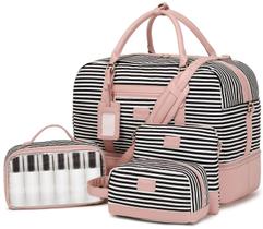 Bolsa Weekender Wogarl 4 Peças para Mulheres - Lona Impermeável Grande