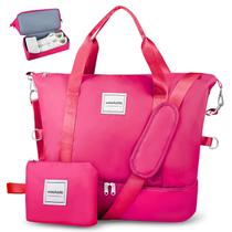 Bolsa Weekender WOOMADA para Mulheres - Compartimento para Sapatos e Bolso à Prova D'Água