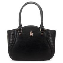 Bolsa WJ 46284 Satchel lisa detalhe furos estilo losango na lateral Bolsa WJ 46284 Satchel lisa detalhe furos estilo losango na lateral