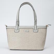 Bolsa Wj Acessórios Shopping Média Trançada Em Palha Original