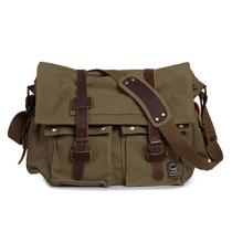 Bolsa Wokex Fashion masculina de lona ao ar livre, casual, verde