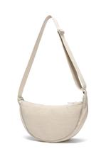 Bolsa YIKOEE Crescent para mulheres e homens Sling Crossbody Bege