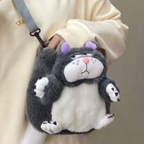 Bolsa Zafira Pelúcia - gato Cinderela