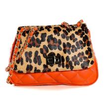 Bolsa Zariff J00016b Laranja Leopardo