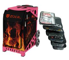 Bolsa ZUCA Blaze Sport Moldura Rosa Rodas Piscantes Bolsa ZUCA Blaze Sport Moldura Rosa Rodas Piscantes