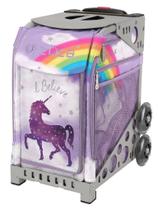 Bolsa ZUCA Unicorn Sport com Estrutura Cinza e Rodas Piscantes
