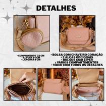 Bolsas chenson original com duas alças cor:rosa