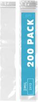Bolsas com zíper GPI 200, pacote com 2 x 12 cm, extra longas, com orifício transparente