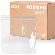 Bolsas con Cierre Zip GPI 5x5 cm, Grosor 2 Mil, Bolsa Plástica Transparente Paquete de 1000 Bolsas con Cierre Zip GPI 5x5 cm, Grosor 2 Mil, Bolsa Plástica Transparente Paquete de 1000