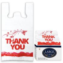 Bolsas de agradecimento YoYoRain, 500 unidades, estilo camiseta, plástico branco Bolsas de agradecimento YoYoRain, 500 unidades, estilo camiseta, plástico branco