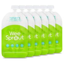 Bolsas de alimentos reutilizáveis WeeSprout com zíper duplo 200 ml verdes