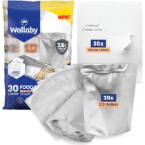 Bolsas de armazenamento de alimentos Wallaby 2,5 L Gusset Mylar 30 unidades