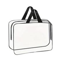 Bolsas De Armazenamento Transparentes Em PVC, Organizador Portátil Com Zíper Para Produtos De