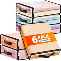 Bolsas de Armazenamento Transparentes SpaceWhisper Kit com 6 Unidades 40 x 35 x 10 cm