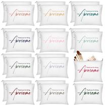 Bolsas de cosméticos Buryeah Obrigado por serem incríveis x24 White