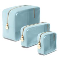 Bolsas de cosméticos Embla Clear, conjunto de 3 para mulheres com zíper