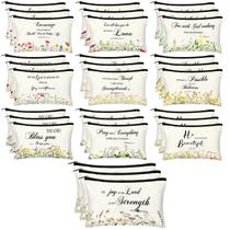 Bolsas de cosméticos Jetec Christian Gift para mulheres, 30 peças de lona