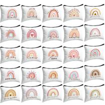 Bolsas de cosméticos Mumufy Rainbow 50 unidades de lona impermeável para mulheres