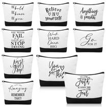 Bolsas de cosméticos, presente da Sanwuta Housekeeping Week, 10 unidades, preto e branco Bolsas de cosméticos, presente da Sanwuta Housekeeping Week, 10 unidades, preto e branco