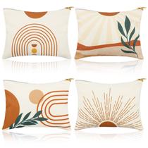 Bolsas de cosméticos Sotiff Boho Retro Canvas de maquiagem x4