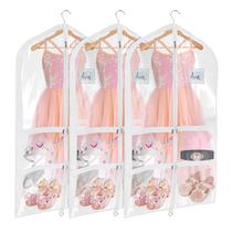 Bolsas de dança Univivi Clear PVC de 40 cm com bolsos, pacote com 3 Bolsas de dança Univivi Clear PVC de 40 cm com bolsos, pacote com 3
