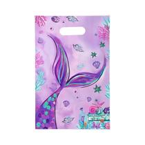 Bolsas De Doces Da Pequena Sereia 10pcs Para Crianças, Decoração De Festa De Aniversário De 1 Ano E