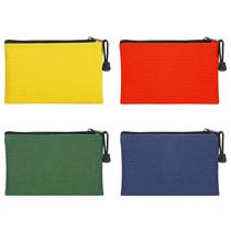 Bolsas de ferramentas ANPHSIN Canvas, pacote com 4, 18 x 12 cm com conjunto de bolsas com zíper