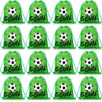 Bolsas de futebol com cordão Shappy, pacote com 16 para lembrancinhas de festa