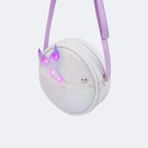 Bolsas de Led Infantil Feminina com Cauda de Sereia Branca Pampili