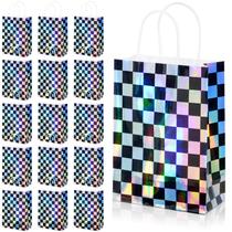 Bolsas de lembrancinhas FunnyPars Iridescent Checkered Race Car x16 Bolsas de lembrancinhas FunnyPars Iridescent Checkered Race Car x16