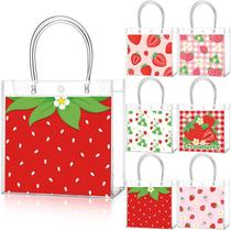 Bolsas de lembrancinhas Teenyyou Strawberry PVC, 24 unidades com alças Bolsas de lembrancinhas Teenyyou Strawberry PVC, 24 unidades com alças