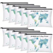 Bolsas de maquiagem Chunful Inspirational Canvas, 10 unidades para mulheres