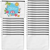 Bolsas de maquiagem de lona AMADAILY 24 unidades Sublimation Blank 20x14,5 cm
