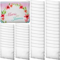 Bolsas de maquiagem Frienda Sublimation Blank Canvas 50 unidades brancas