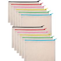 Bolsas de maquiagem Gejoy, bolsa de lona multiuso, 12 peças