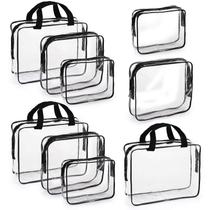 Bolsas de maquiagem Hedume, conjunto de 9 bolsas de viagem em PVC transparente à prova d'água Bolsas de maquiagem Hedume, conjunto de 9 bolsas de viagem em PVC transparente à prova d'água