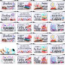 Bolsas de maquiagem SilTriangle Teacher's Day Bulk Canvas 24 unidades