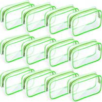 Bolsas de maquiagem Weewooday, bolsas de PVC transparente com zíper, 12 peças