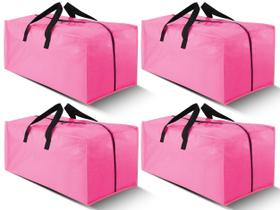 Bolsas de mudança Cosy Family Heavy Duty Extra Large 86 L rosa, pacote com 4