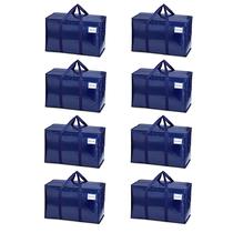 Bolsas de mudança VENO, pacote com 8, pesadas, com zíper para roupas azuis