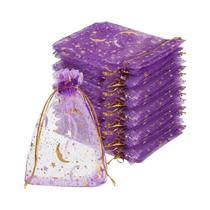 Bolsas De Organza Golden Star Moon 50pcs Sacos De Presente Para Joias Para Natal Casamento Festa Bolsas De Organza Golden Star Moon 50pcs Sacos De Presente Para Joias Para Natal Casamento Festa