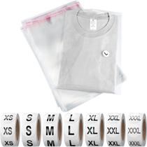Bolsas de poliéster transparente que podem ser fechadas novamente, 200 unidades com 3.500 adesivos de roupas