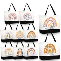 Bolsas de presente Buryeah, 10 peças de agradecimento para professores, sacola de lona para funcionários da Vet Tech Employee, presente de agradecimento a granel para mulheres (arco-íris pastel)