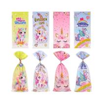 Bolsas De Presente De Festa De Unicórnio Arco-Íris Para Meninas 50pcs Embalagem De Lanches Para