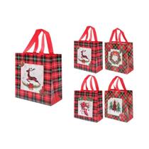 Bolsas De Presente De Natal 4 Peças, Sacolas Não-Tecidas Com Alças Do Papai Noel E Boneco De Neve Bolsas De Presente De Natal 4 Peças, Sacolas Não-Tecidas Com Alças Do Papai Noel E Boneco De Neve